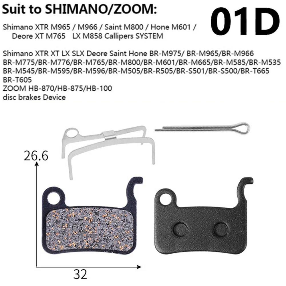 1 Pair/2pcs MTB DISC Brake Pads for Shimano XT DEORE MT200 315 For Magura/TEKTRO/AVID/MEGURA/HAYS Resin/Metal Disc Brake Pads