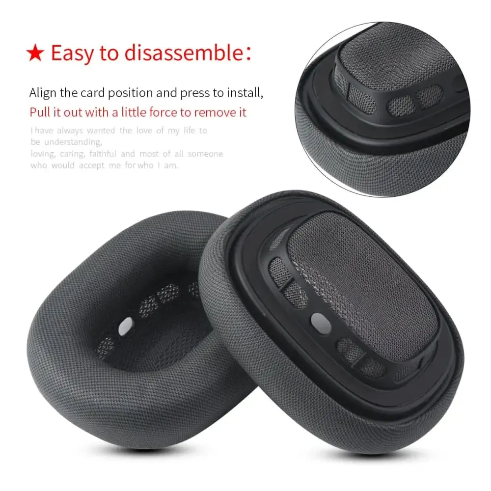 1pair Replacement Sponge Leather Earpads for Apple Airpods Max Headphone