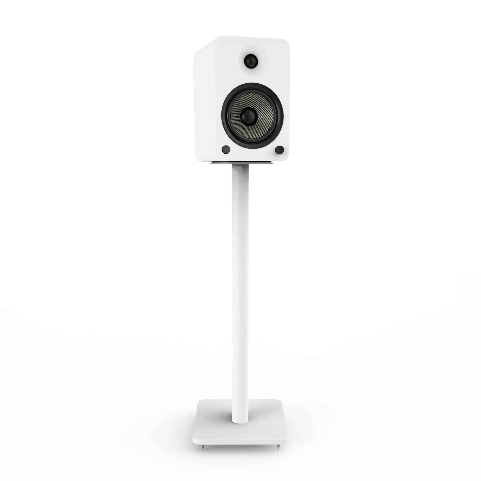 26" Tall Bookshelf Speaker Floor Stands - Pair | White