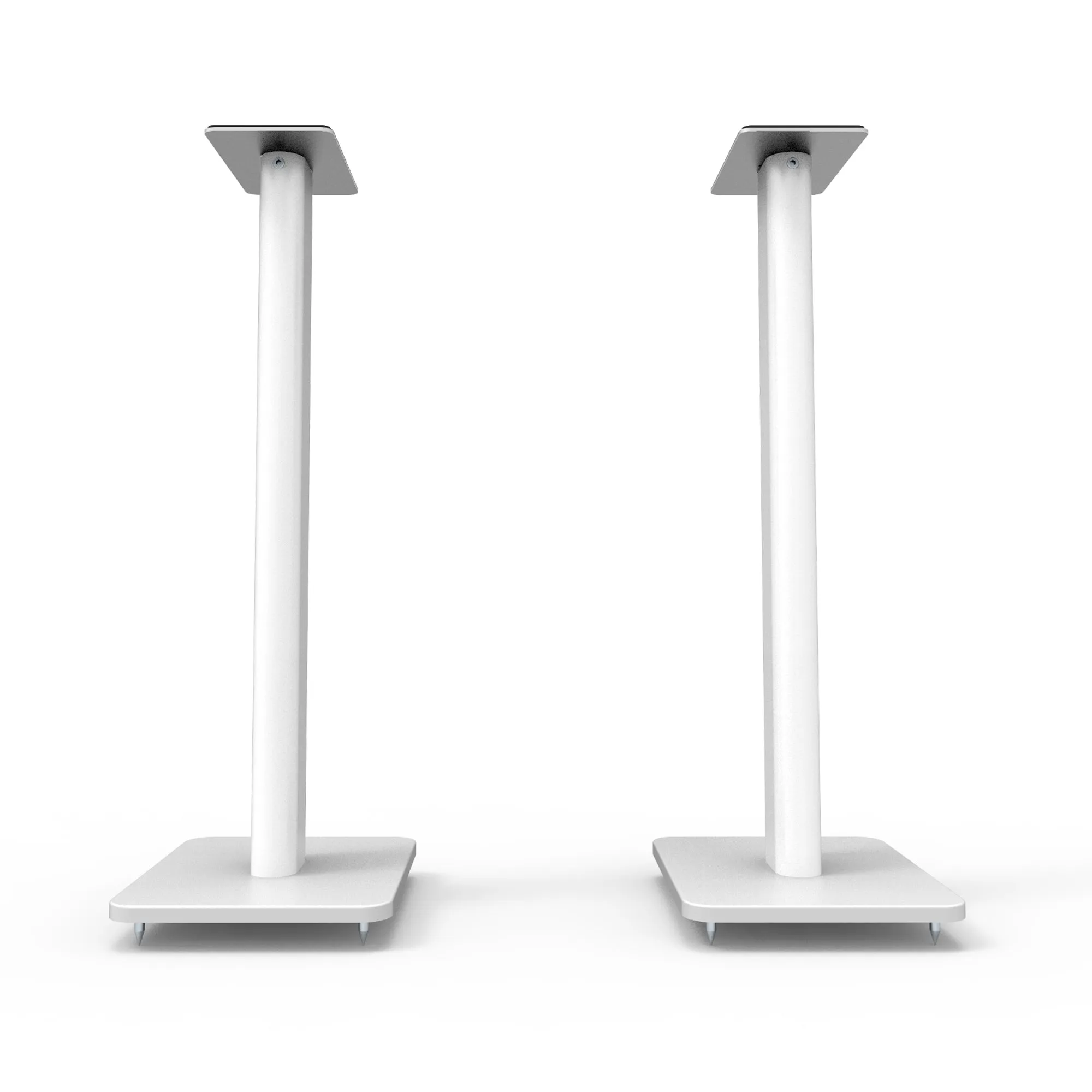 26" Tall Bookshelf Speaker Floor Stands - Pair | White