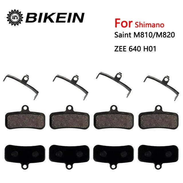 4 pairs Resin/ceramic/Full metal Bike Disc Brake Pads Suit for Shimano Saint M810 M820 ZEE 640 H01 MTB Hydraulic Brake Pad