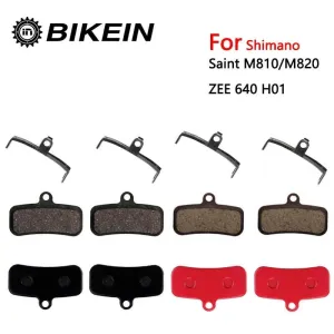 4 pairs Resin/ceramic/Full metal Bike Disc Brake Pads Suit for Shimano Saint M810 M820 ZEE 640 H01 MTB Hydraulic Brake Pad