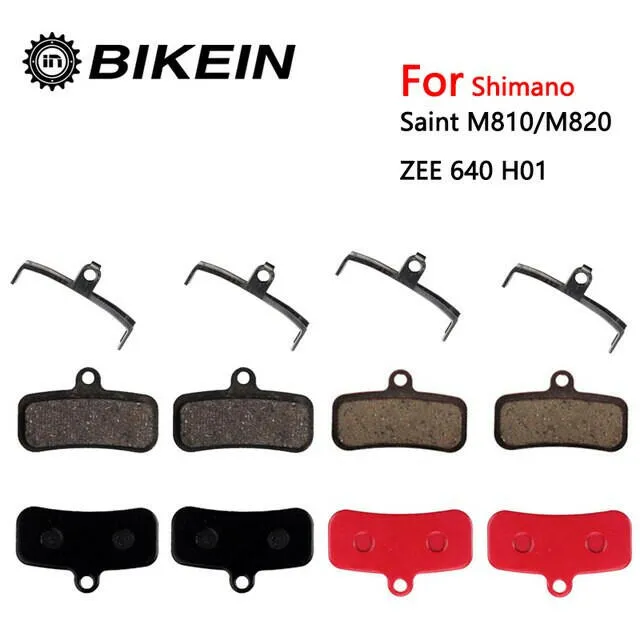 4 pairs Resin/ceramic/Full metal Bike Disc Brake Pads Suit for Shimano Saint M810 M820 ZEE 640 H01 MTB Hydraulic Brake Pad