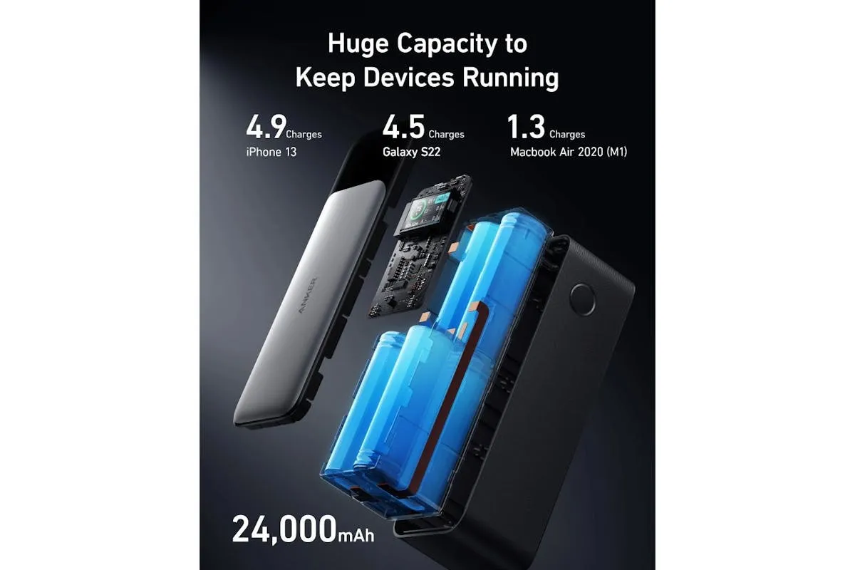 Anker 737 Power Bank (PowerCore 24K) | Black