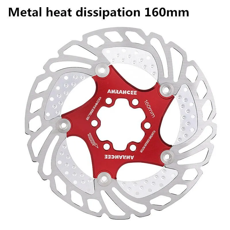 ANRANCEE Mountain Bike Cooling Disc Brake Floating Pads 140mm 160mm 180mm 203mm 6 Bolts Cool Down Bicycle Rotor VS RT99 RT86