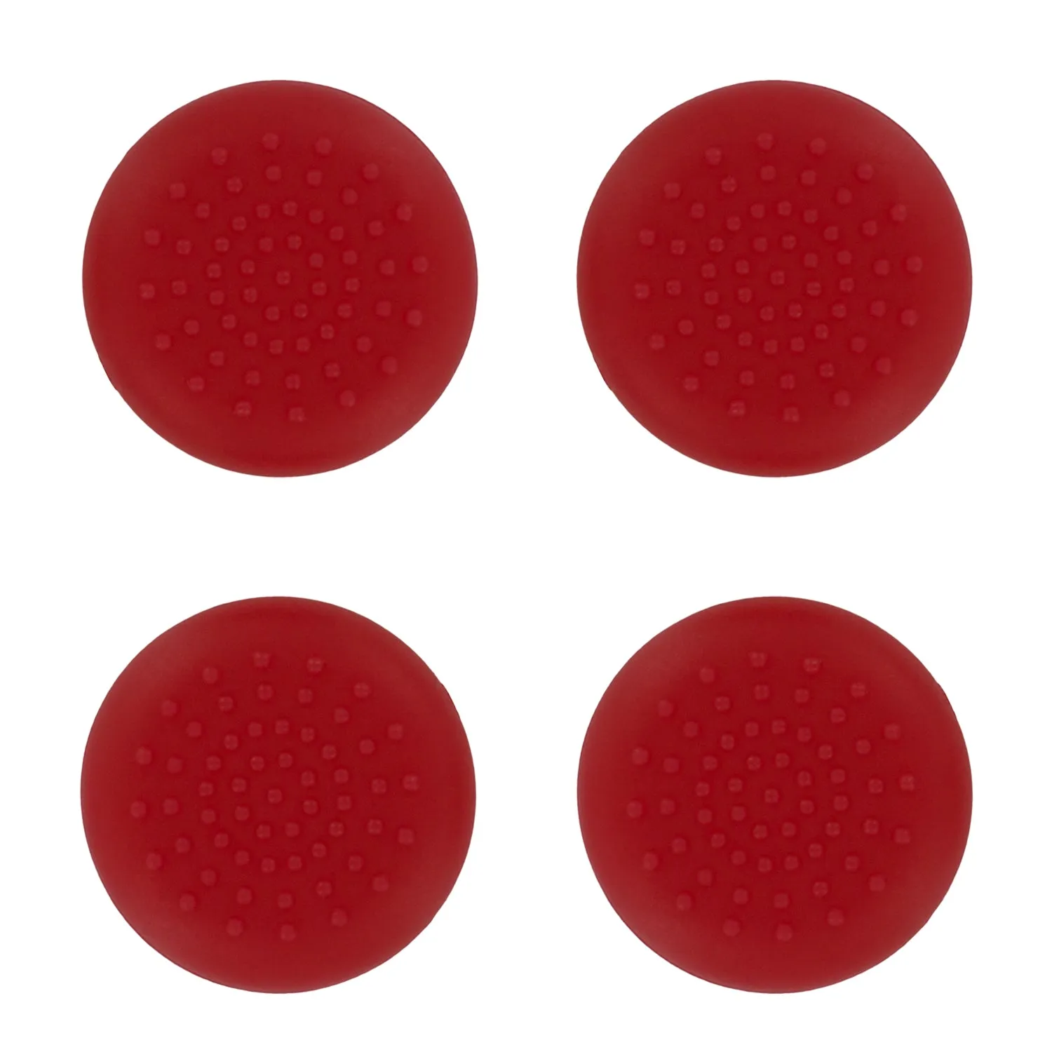 Assecure TPU protective analogue thumb grip stick caps for Sony PS4 controllers [Playstation 4] - 4 pk - red