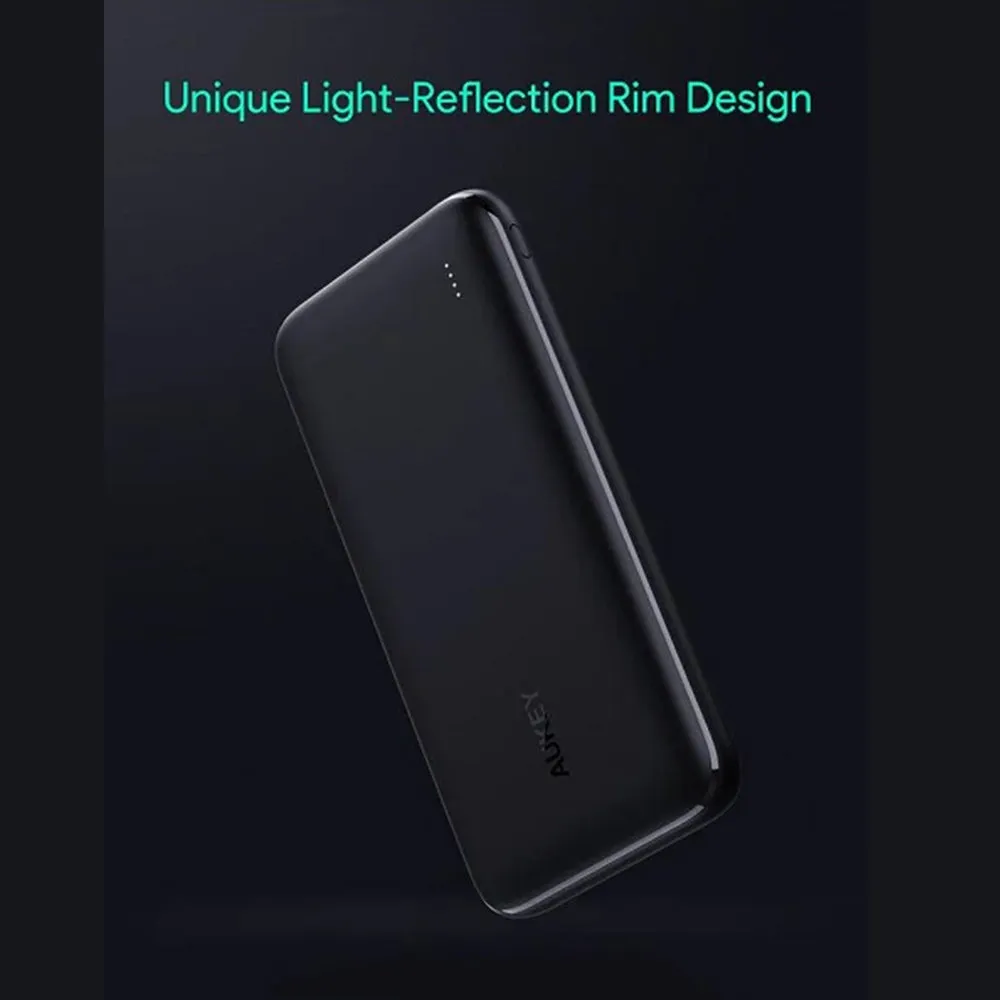 Aukey PB-N73 10000mAh Basix Sllim Power Bank (Black)