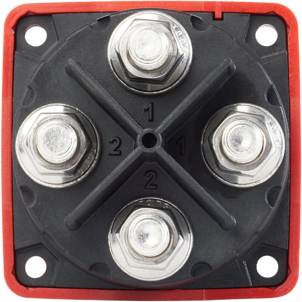 Blue Sea Mini Dual Circuit Plus Battery Switch-Red
