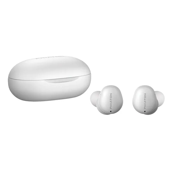 BonoBuds Bluetooth(R) Earbuds with Microphone and Charging Case, Digital Hybrid Active Noise Canceling, PPU-TN0610 (Floral White)