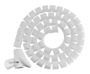 Brateck 30mm/1.2' Diameter Coiled Tube Cable Sleeve   Material Polyethylene(PE) Dimensions 1000x30mm - White