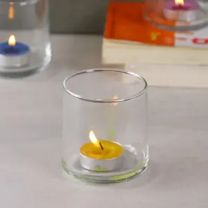 Canti Juice Glasses Clear Crystal Drinkware | Set of 6 | 3 x 3 inches | 260ml