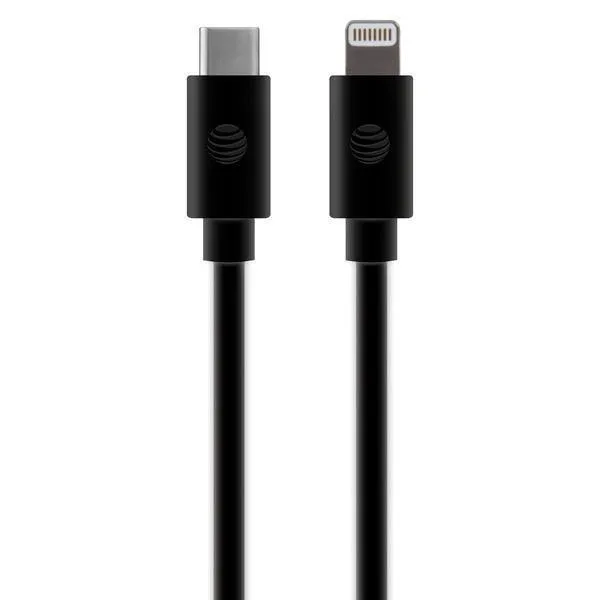 Charge and Sync USB to USB-C Cable with Lightning Connectors, 4 Feet