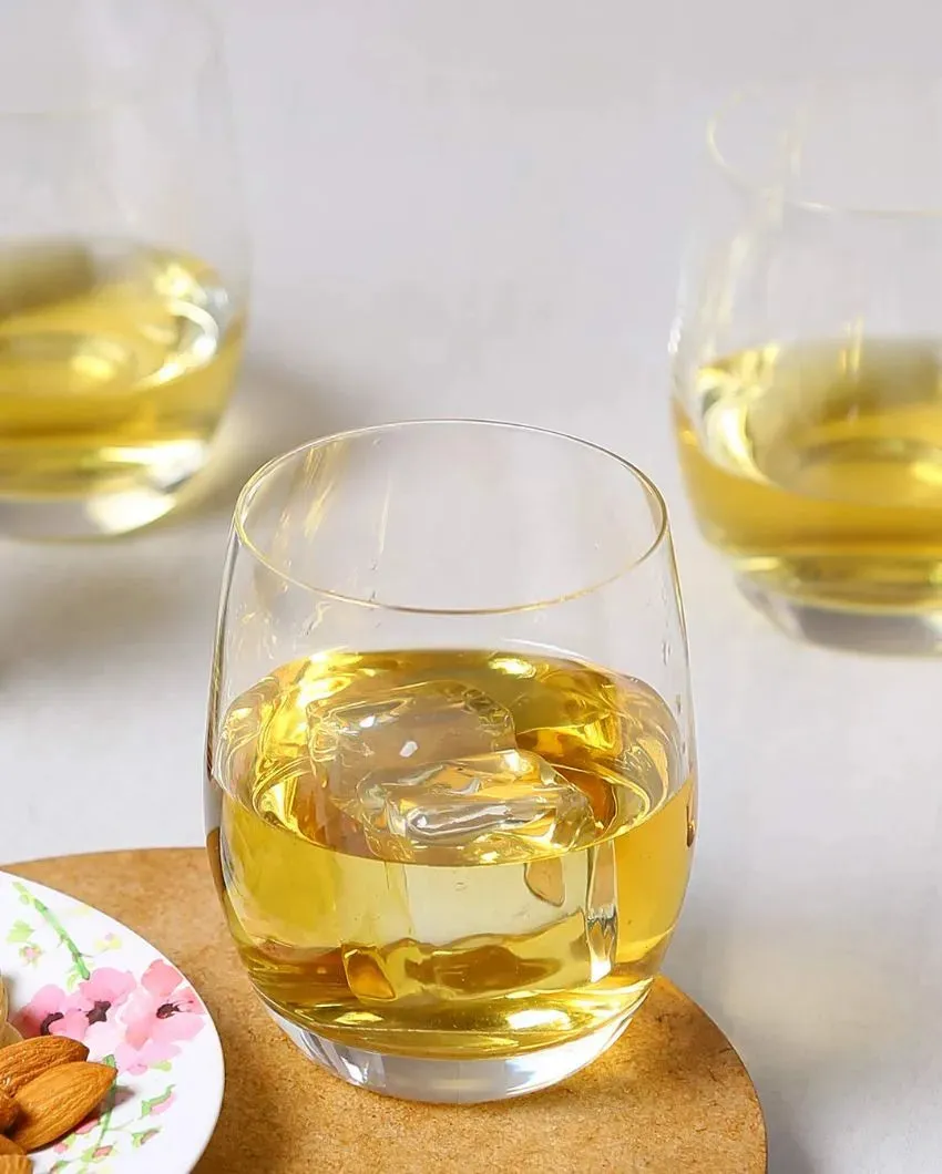 Club Whiskey Glass Clear Bohemia Crystal Beverageware | Set of 6 | 3 x 4 inches | 300ml