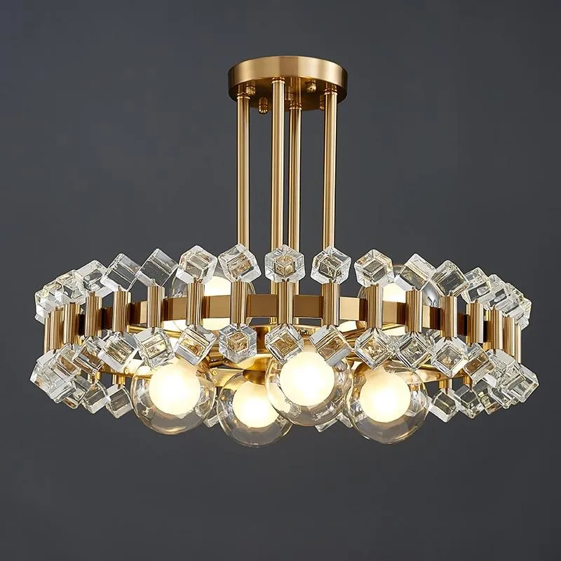Colorful Modern Crystal Chandelier For Living And Dining Room