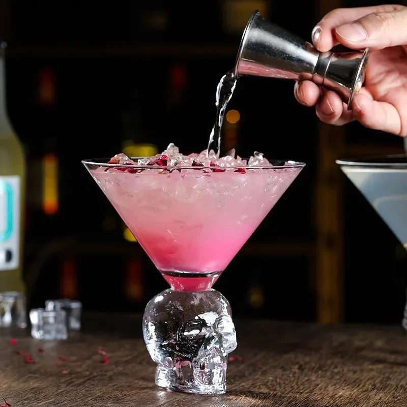 Crystal Skull Martini Glass | Unique Triangle Shape | 260ml