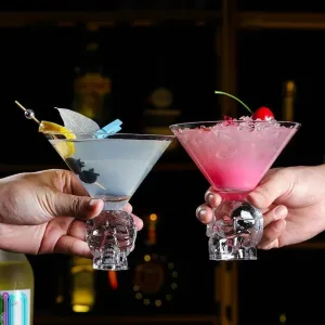 Crystal Skull Martini Glass | Unique Triangle Shape | 260ml