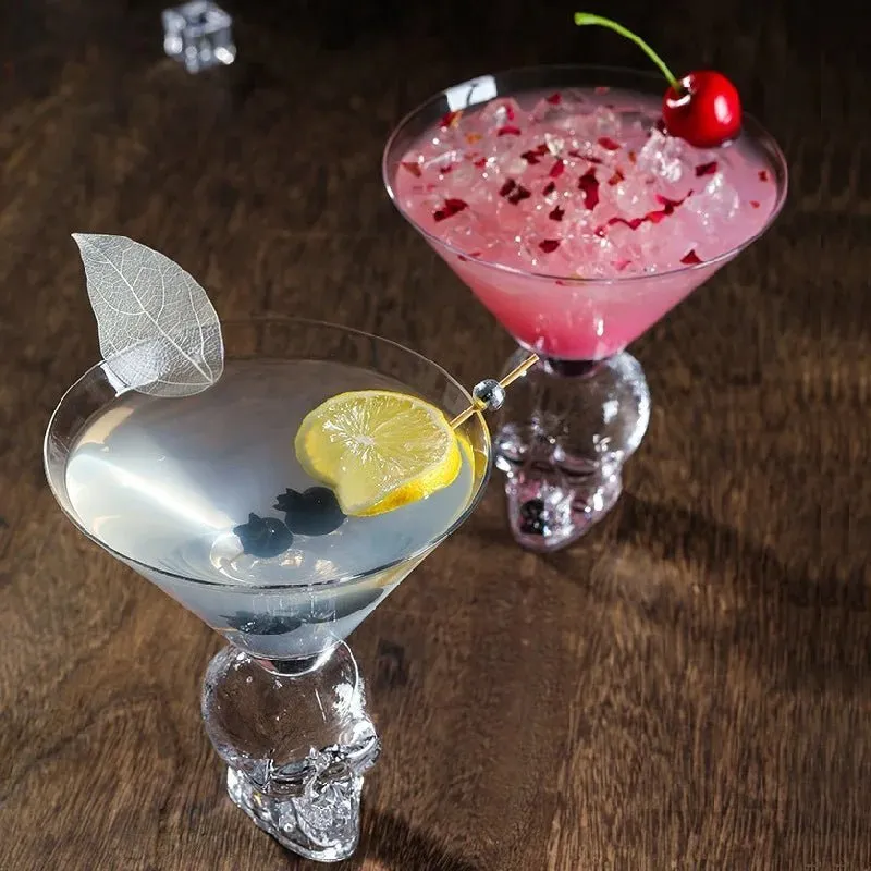 Crystal Skull Martini Glass | Unique Triangle Shape | 260ml