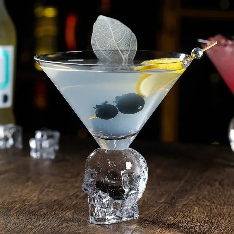 Crystal Skull Martini Glass | Unique Triangle Shape | 260ml