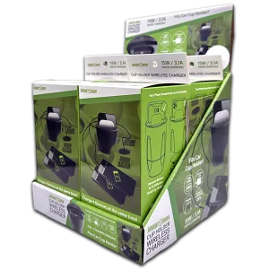 Cup Holder Multi-Port Wireless Charger - 4 Pieces Per Retail Ready Display 23765