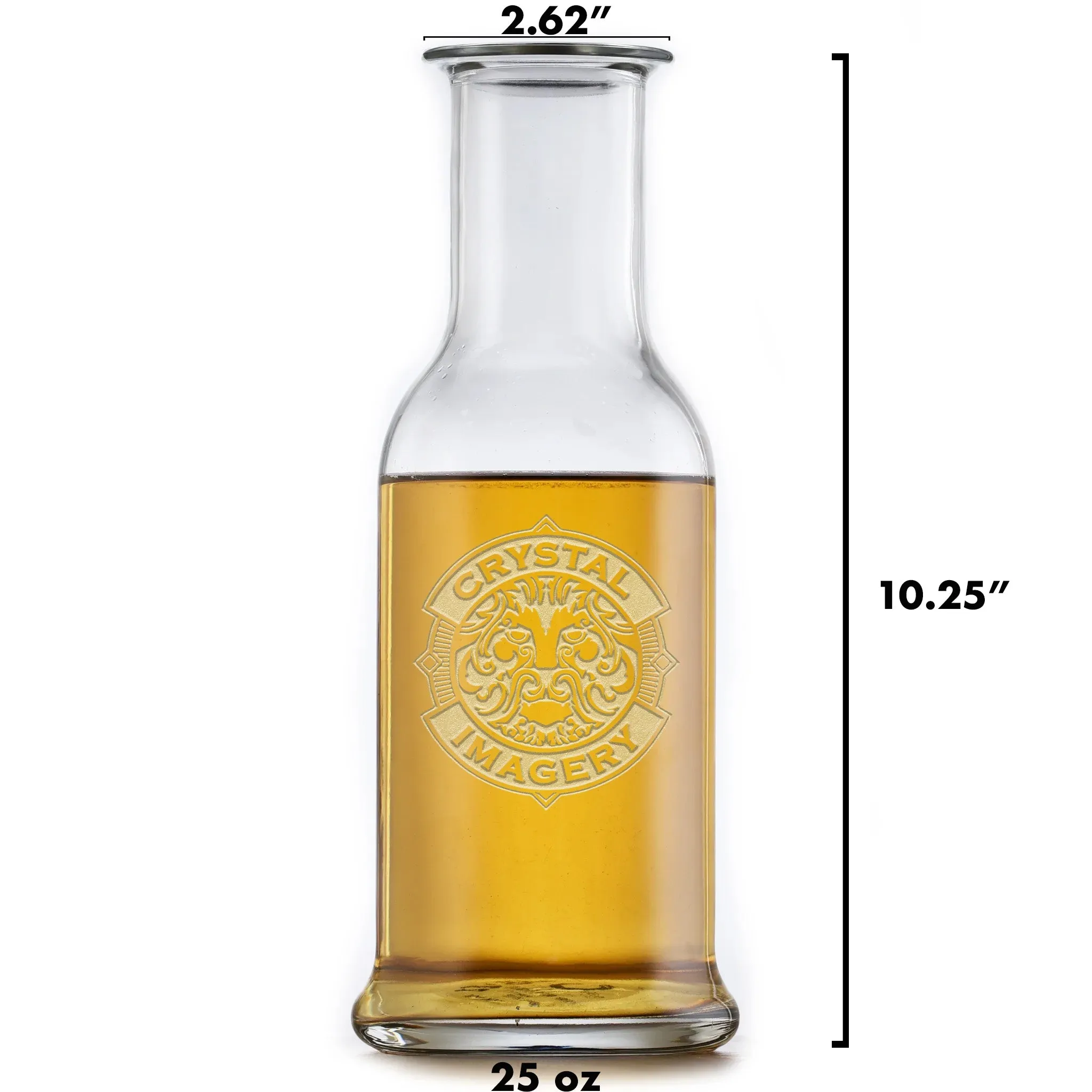 Custom Pinecone Crystal Wine Carafe and Glasses Gift Set