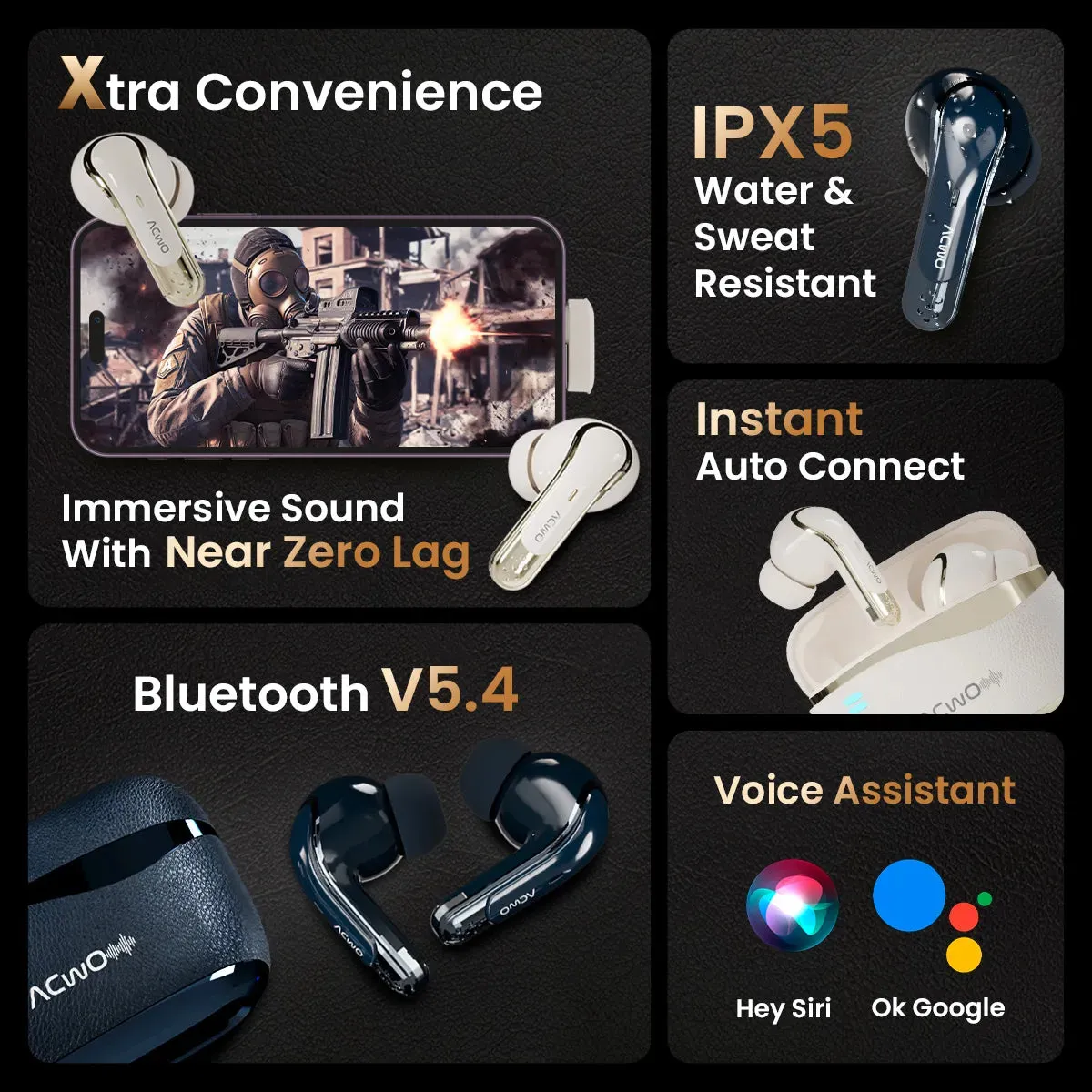 DwOTS X  Gaming Earbuds For Gamers With ANC & Near Zero Lag