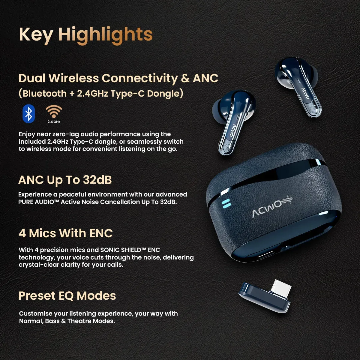 DwOTS X  Gaming Earbuds For Gamers With ANC & Near Zero Lag