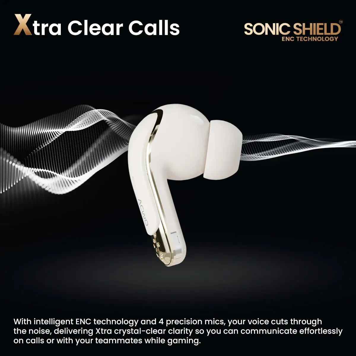 DwOTS X  Gaming Earbuds For Gamers With ANC & Near Zero Lag