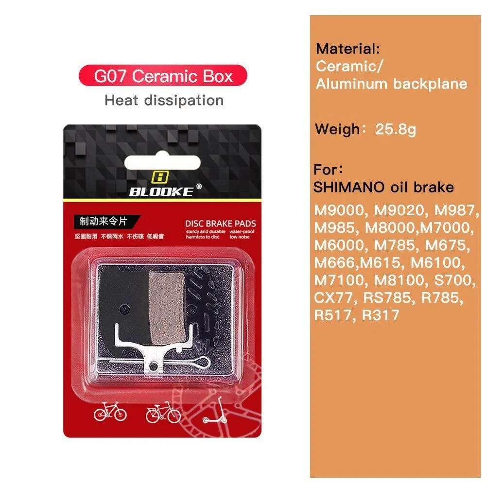 Heat Dissipation Brake Pad Bike Ceramics Resin Metal Cooling MTB J02A J03A XT SLX M785 M8000 M9000 Hydraulic Oil Brake