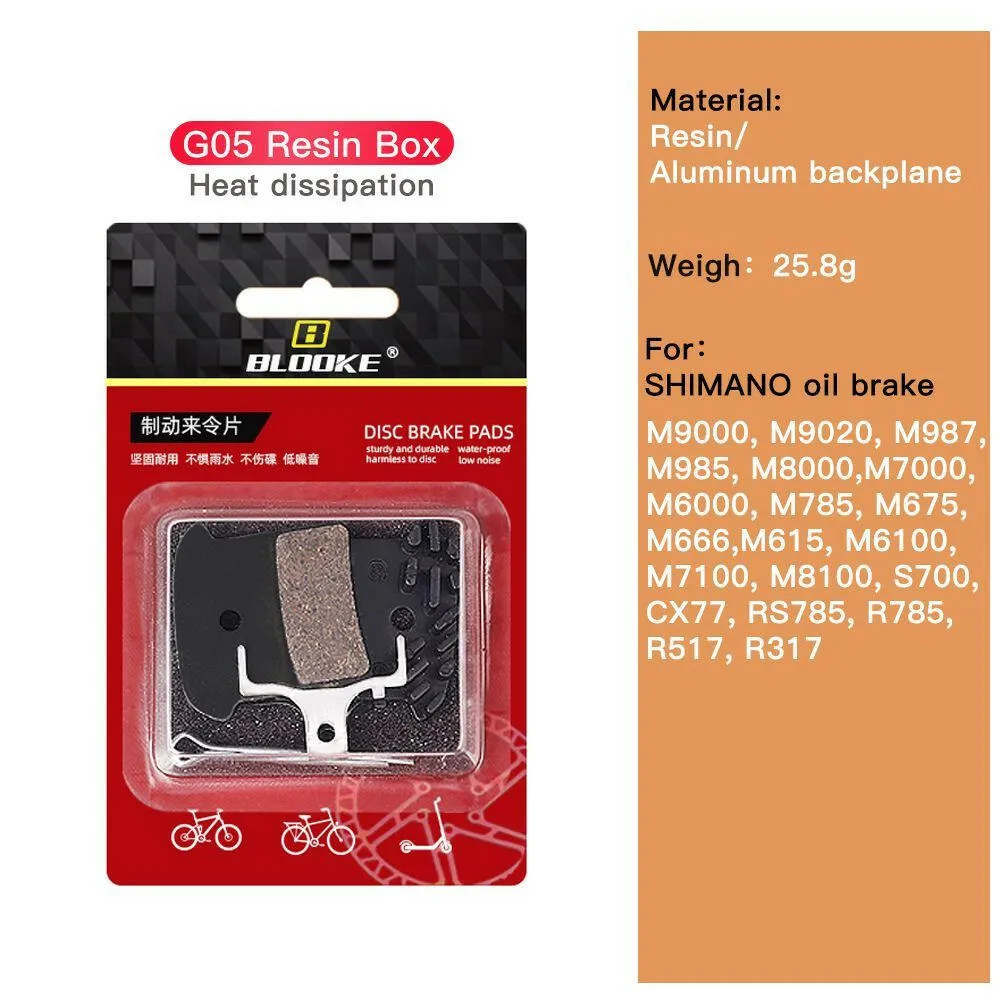 Heat Dissipation Brake Pad Bike Ceramics Resin Metal Cooling MTB J02A J03A XT SLX M785 M8000 M9000 Hydraulic Oil Brake