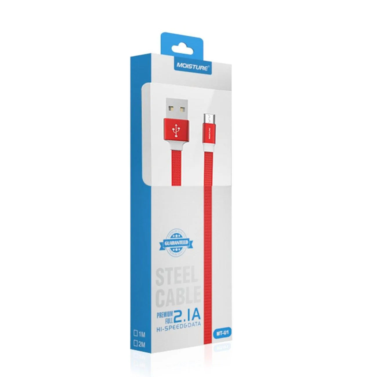 High Speed Micro Steel Data Cable In Red