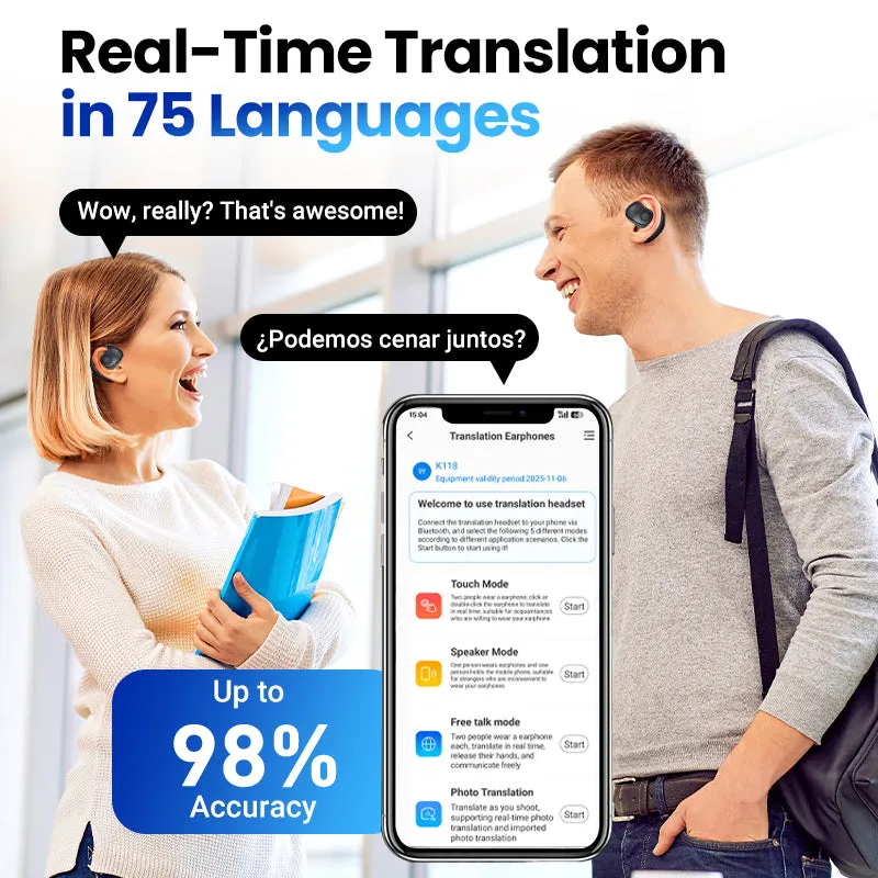LAST DAY SALE 75% OFFHY-T26 Pro Wireless Bluetooth Translation Earbuds