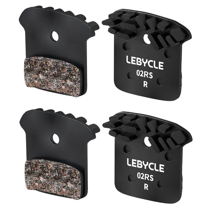 Lebycle MTB fin-shaped High-end brake pads Full Metallic Resin Ice Cooling Tech Brake Pads For SAINT M810 M820 BR-RS405 BR-M9000