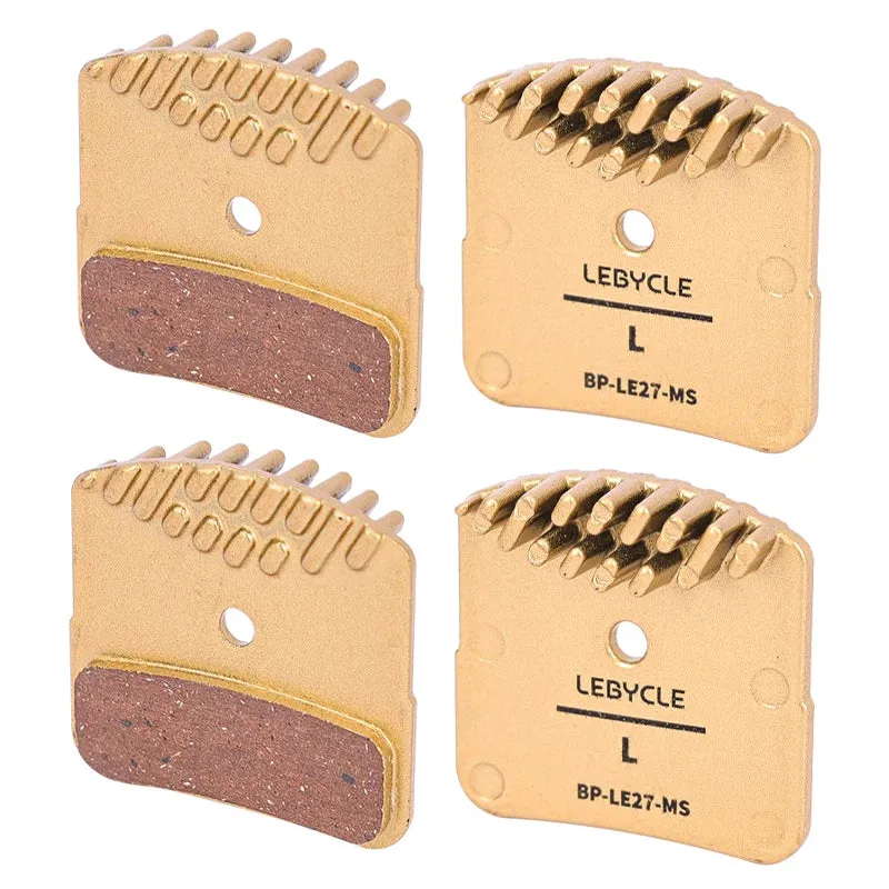Lebycle MTB fin-shaped High-end brake pads Full Metallic Resin Ice Cooling Tech Brake Pads For SAINT M810 M820 BR-RS405 BR-M9000