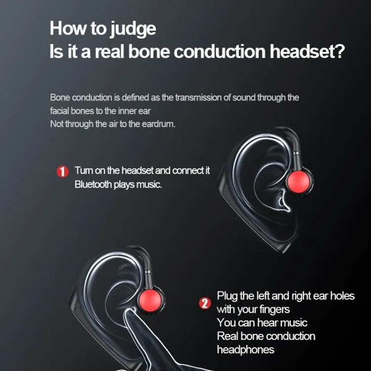 M-618 Bone Conduction Wireless Stereo Bluetooth Earbuds