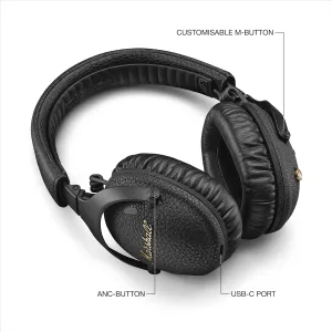 Marshall Monitor III Active Noise Canceling Over-Ear Bluetooth Headphones Black