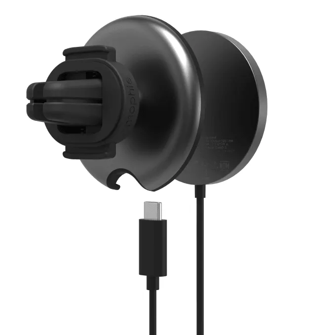 Mophie Snap  MagSafe Compatible Car Vent Mount Wireless Fast Charging Pad Charger USB-C 15W