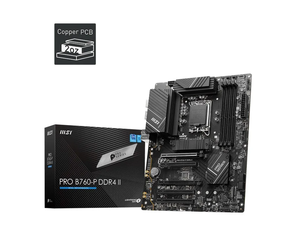 Msi Pro B760-P Ddr4 Ii Motherboard Intel B760 Lga 1700 Atx