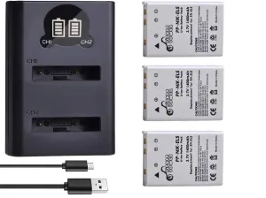 Pickle Battery 3-Pack   Charger Kit Replacement for Nikon EN-EL5, MH-61 and Nikon Coolpix 3700, 4200, 5200, 5900, 7900, P3, P4, P80, P90, P100, P500, P510, P520, P530, P5000, P5100, P6000, S10 Cameras