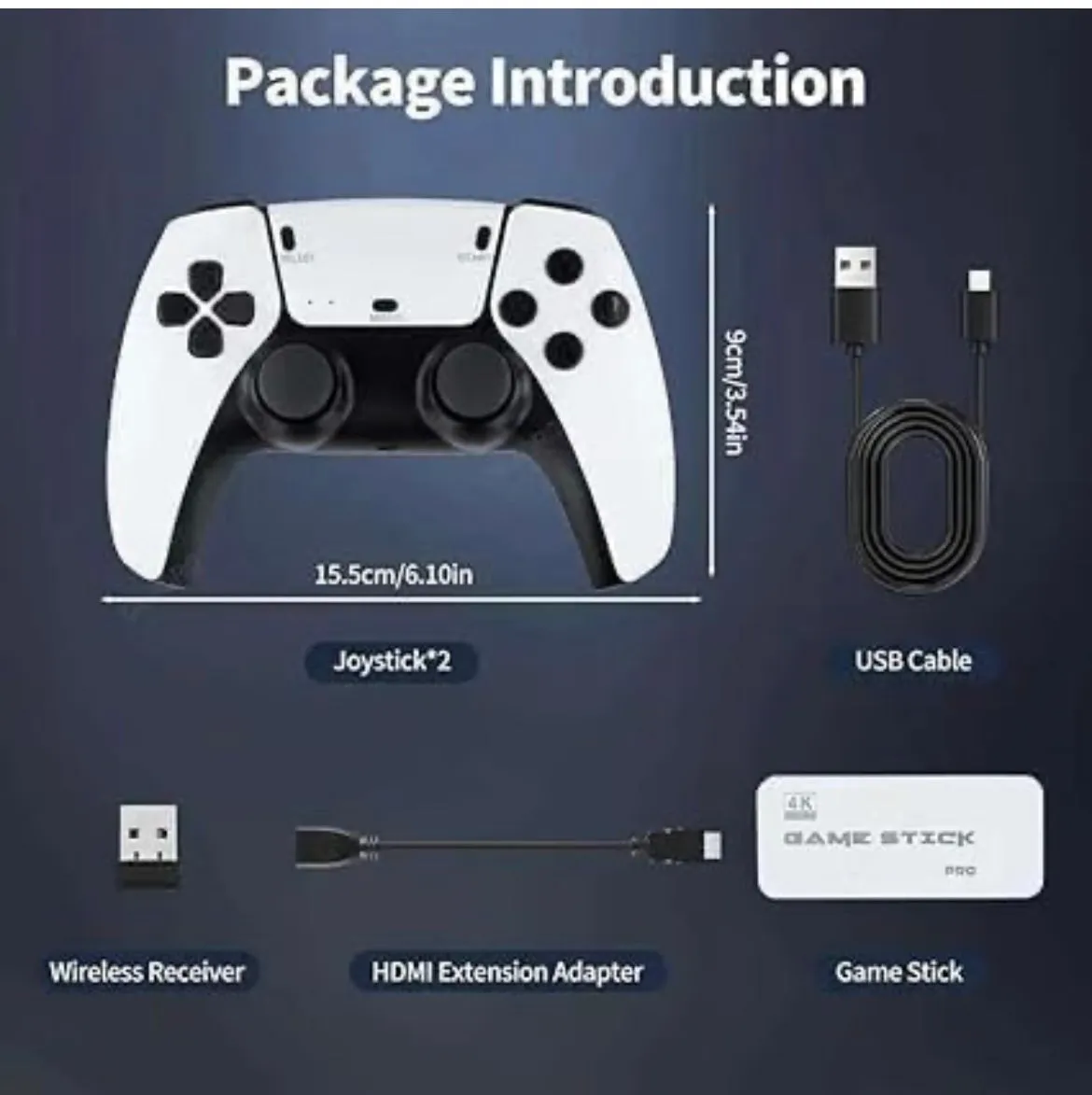 PS5 remotes Playstation TV Video Game HDMI Console Stick 2.4g Wireless Gamepad Controller USB Built-in 8000 Classic - wireless console HDMI stick with games
