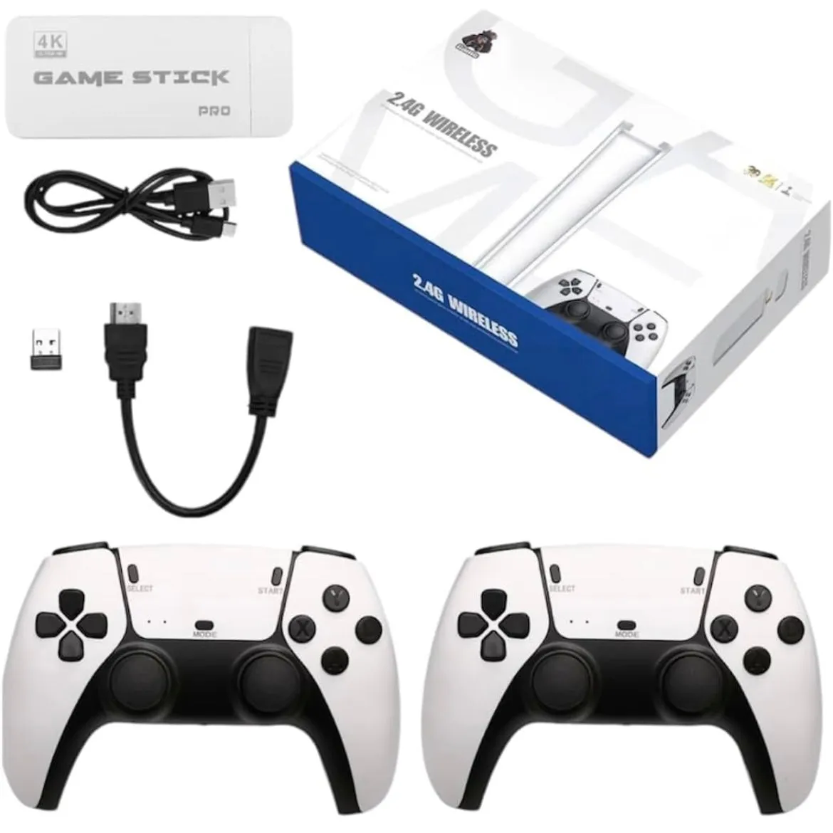 PS5 remotes Playstation TV Video Game HDMI Console Stick 2.4g Wireless Gamepad Controller USB Built-in 8000 Classic - wireless console HDMI stick with games