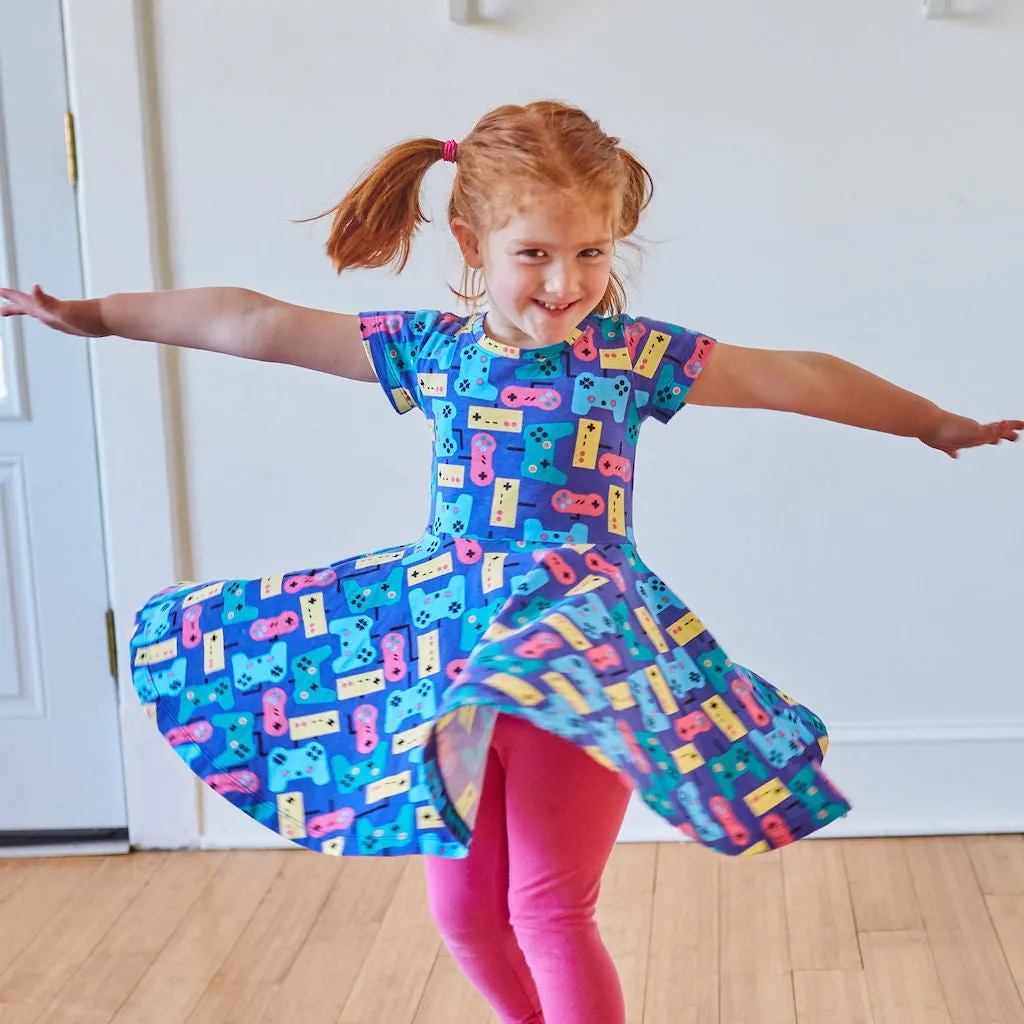 "Control Chic" Video Games Short Sleeve Super Twirler Dress