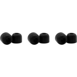Shure EACYF1-6M Replacement Black Foam Sleeves for Shure SE, Medium, 3 Pairs