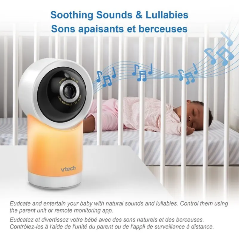 Smart WiFi Remote Access 360 Degree Pan & Tilt Video Baby Monitor with 5” Display