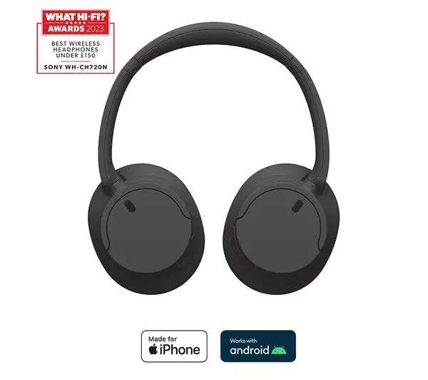 SONY Wireless Bluetooth Noise-Cancelling Headphones Black l WH-CH720N