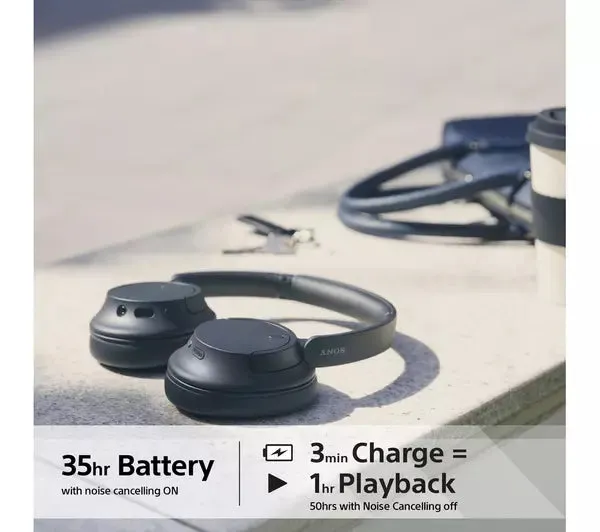 SONY Wireless Bluetooth Noise-Cancelling Headphones Black l WH-CH720N