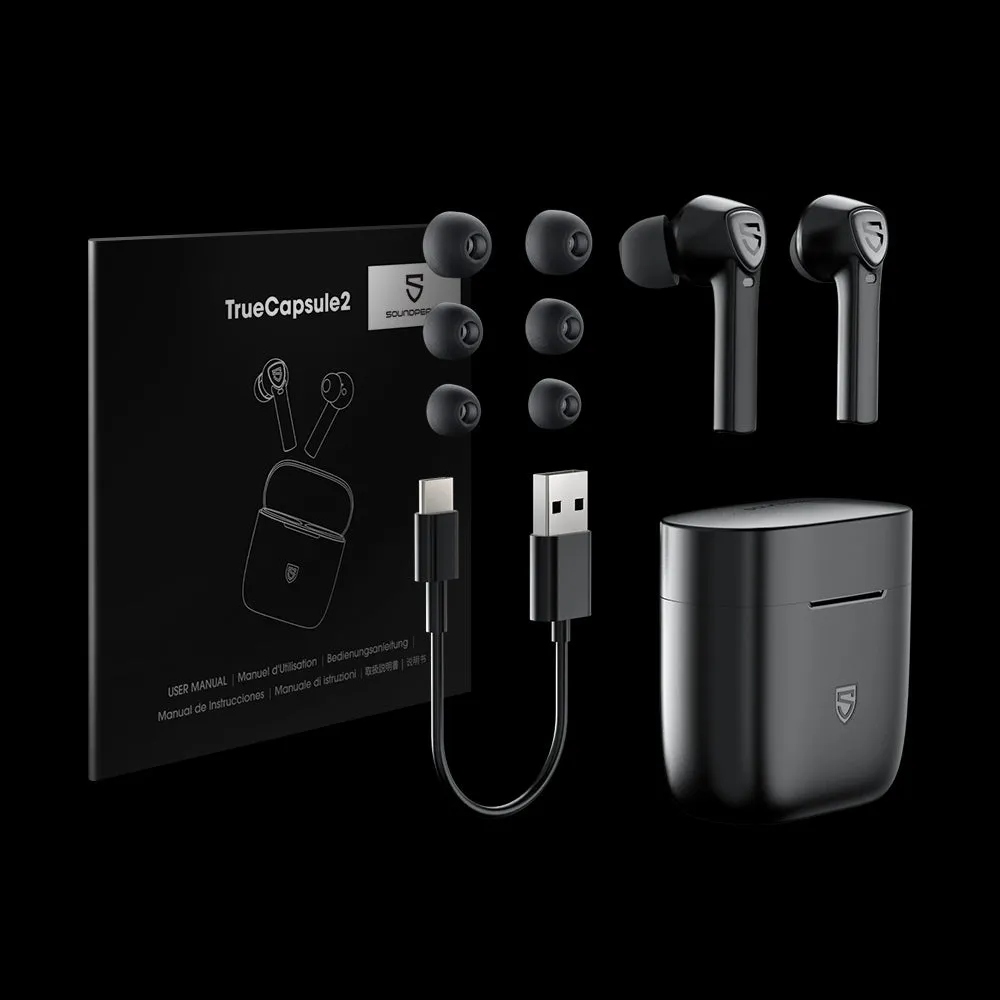 Soundpeats Truecapsule2 - IPX5 Bluetooth 5.0 TWS Headphones