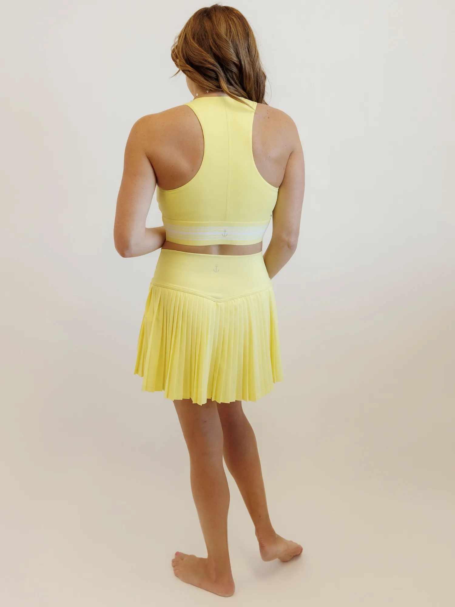 Sunbeam Yellow  "Cora " Racerback Longline Sports Bra