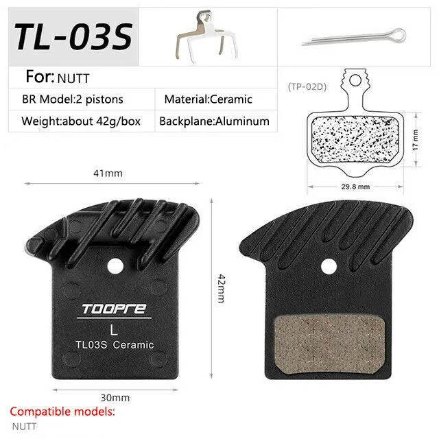 TOOPRE MTB Ceramic Ice Cooling Tech Brake Pads For M9000 M9020 M985 M8100 M785 M8000 G03A G04S J04C J03A J05 L04C K05S G055 NUTT