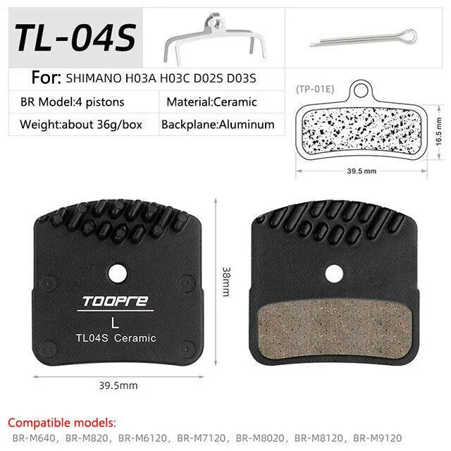 TOOPRE MTB Ceramic Ice Cooling Tech Brake Pads For M9000 M9020 M985 M8100 M785 M8000 G03A G04S J04C J03A J05 L04C K05S G055 NUTT