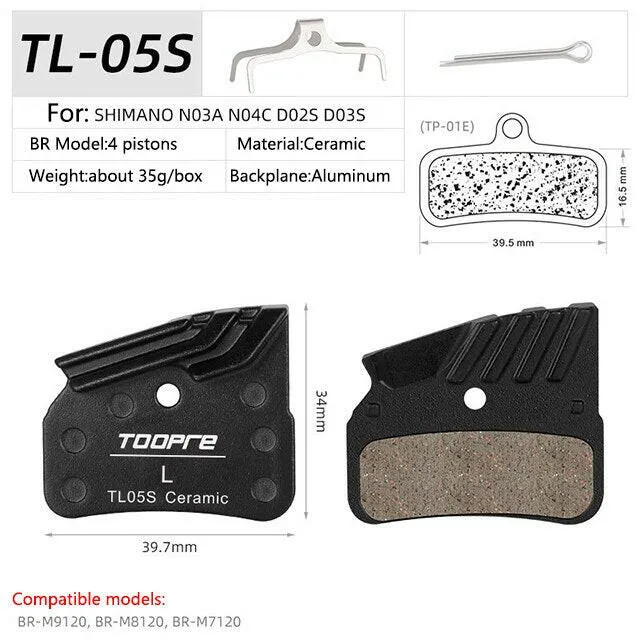 TOOPRE MTB Ceramic Ice Cooling Tech Brake Pads For M9000 M9020 M985 M8100 M785 M8000 G03A G04S J04C J03A J05 L04C K05S G055 NUTT